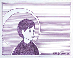 Ajdo France Šubic - Painting of a Boy in 1978