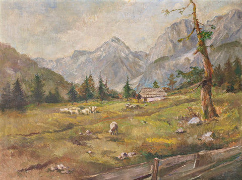Anica Zupanec Sodnik - Mountains, Hut and Sheep