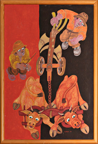 Anton Repnik - Plouging with Oxen in 1983