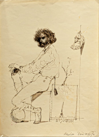 Bard Iucundus - Autoportrait drawing 1974