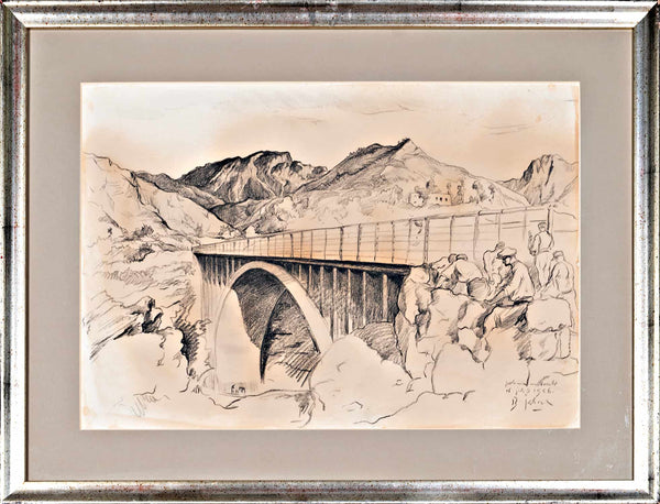 Božidar Jakac - The Bridge in 1946
