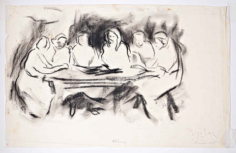Božidar Jakac - 6 Women by the Table, 1925