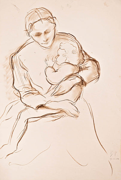 Božidar Jakac - Mother and Child, 1941