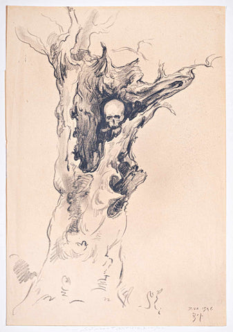 Božidar Jakac - Skeleton in Tree, 1946