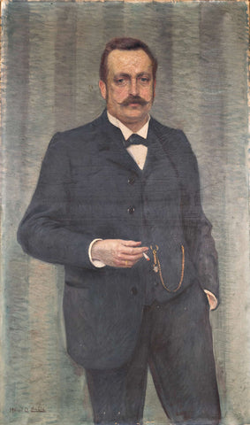 Clement Menci Crnčič - Portrait of man smoking