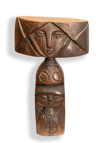 Dragica Cadež - Wooden statue of mother and child