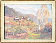 Franc Babnik - Countryside and Birches in 1933