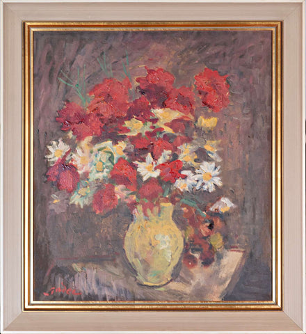 France Godec - Bouquet of Red Flowers