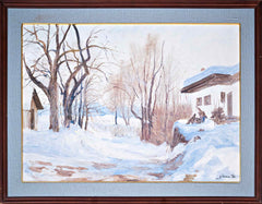 France Godec - House and Trees in Snow