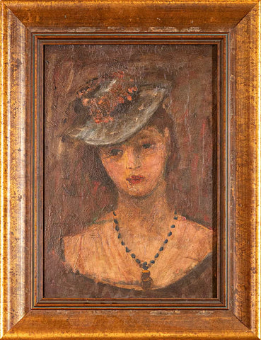 France Godec - Lady with a Blue Hat