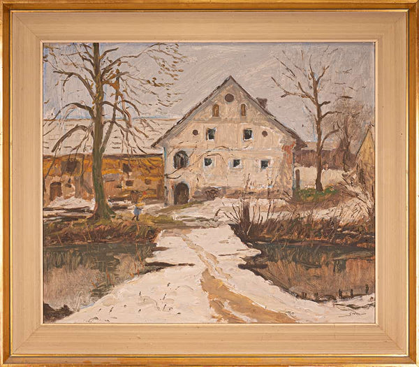 France Godec - Farmhouse by stream