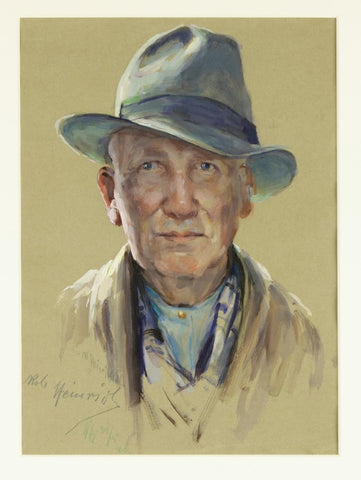 Heinrich Robert - Self-portrait (with hat)
