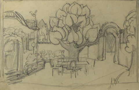 Ivan Vavpotič - Benches under a tree