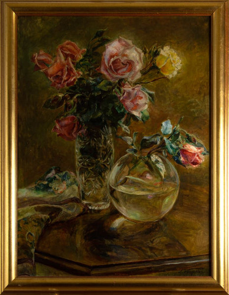 Ivan Vavpotič - Still life with roses (in two vases)