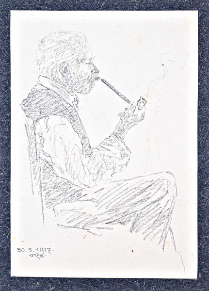 Ivan Kos - Man with Pipe 1917