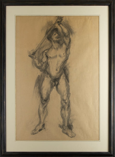 Rihard Jakopič - A study of the male nude with a tool