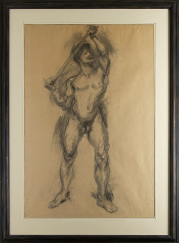 Rihard Jakopič - A study of the male nude with a tool