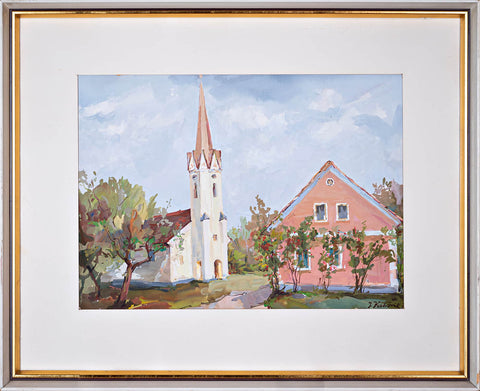 Janez Kališnik - Church and Pink House