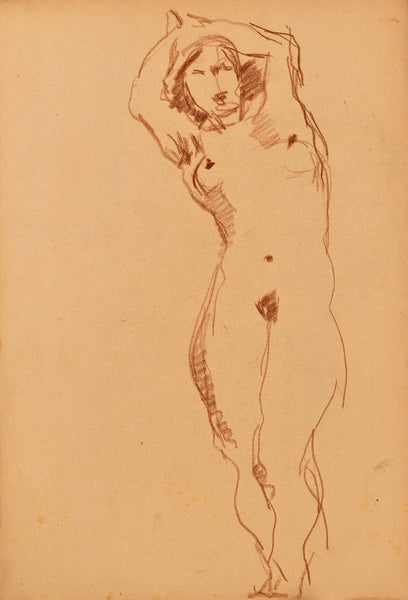 Jaro Prochazka - Frontal sketch of nude