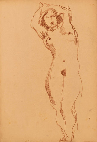 Jaro Prochazka - Frontal sketch of nude