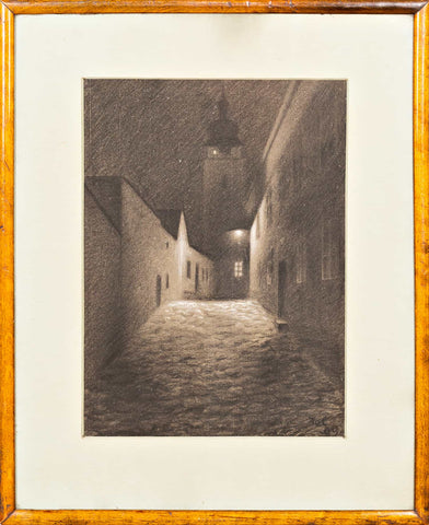 Josef Jelinek - Evening alley on Benešova, Prague
