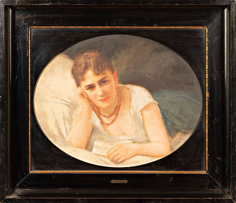 Josef Zenišek - Woman with red necklace