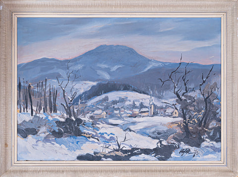 Jože Kotar - Slovenian Village in Winter in 1978