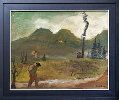 Jože Tisnikar - Wanderer and Iron Factory with Chimney