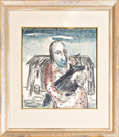 Jože Tisnikar - With Dog