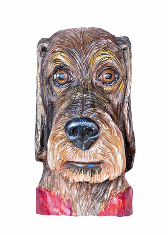Jurij Kalan - Dark Brown Dog with Red Coat