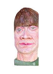 Jurij Kalan - Girl with Brown Hair and Green T-Shirt