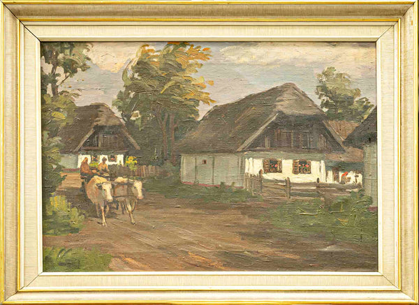 Karel Jakob - Houses and oxes in the country