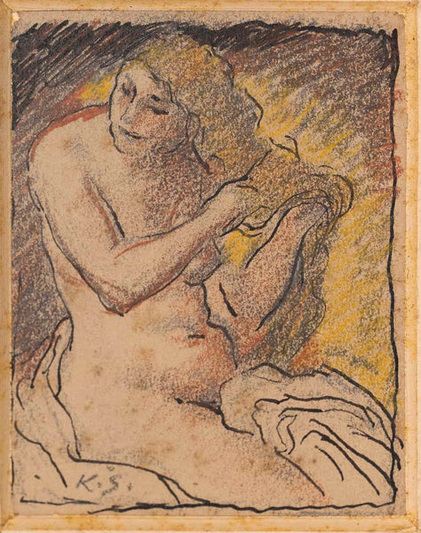 Karel Špillar - Nude combing hair