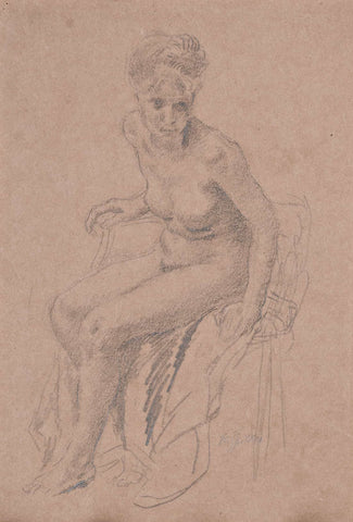 Karel Špillar -  Nude on chair