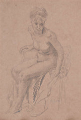 Karel Špillar -  Nude on chair