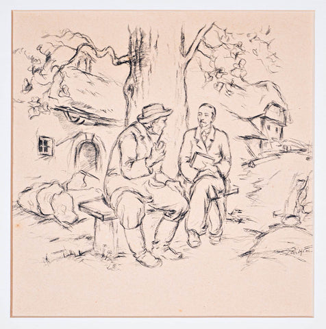 Lojze Perko - Man with Pipe and Poet, 1942