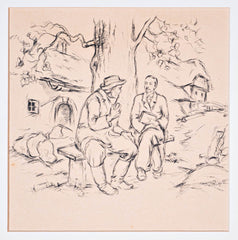 Lojze Perko - Man with Pipe and Poet, 1942