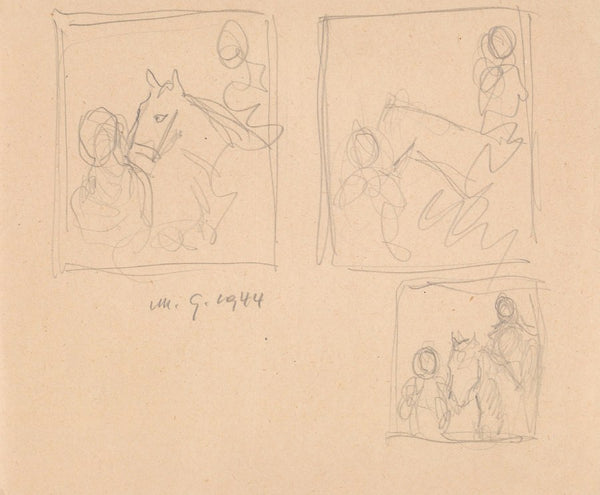 Maksim Gaspari - Sketch of horseriding