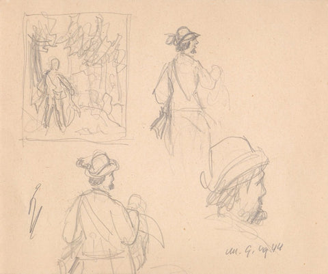 Maksim Gaspari - Sketch of hunter in the woods