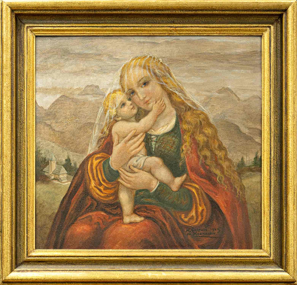 Maksim Gaspari - Madonna and child, 1945