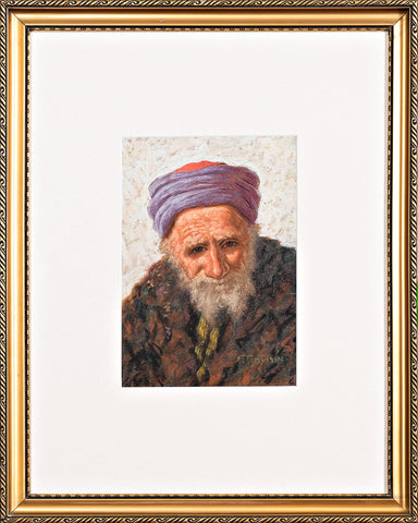 Mihajlo Timčišin - Portrait of a Muslim in Purple Kufi