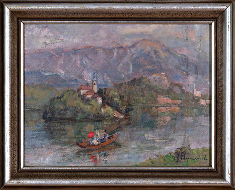 Rajko Slapernik - Bled and Red Parasol