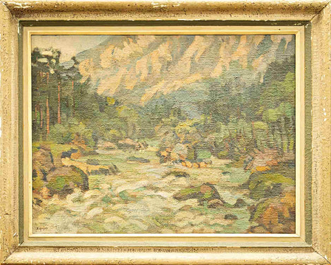 Rudolf Gorjup - Mountains and stream