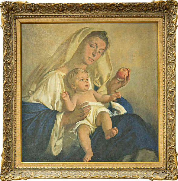 Slavko Pengov - Mother with apple and child