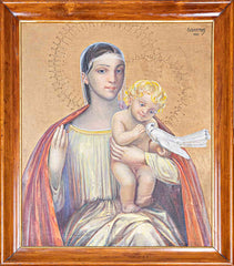 Stane Cuderman - Mother and Child with Dove, 1932
