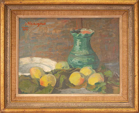 Stane Kregar - Still life, fruit and jug, 1944