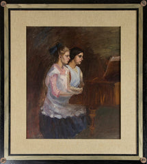 Matej Sternen - Double-sided painting: At the piano