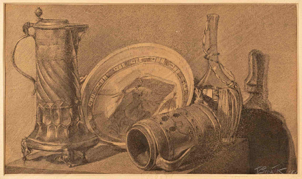 Václav Brožík - Jugs, plate and bottles