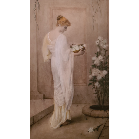 Alma-Tadema Lawrence - A lady in a white dress