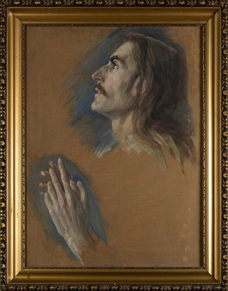 Ivana Kobilca - Study of Christ's head and hands (for the painting Oljska Mountain)